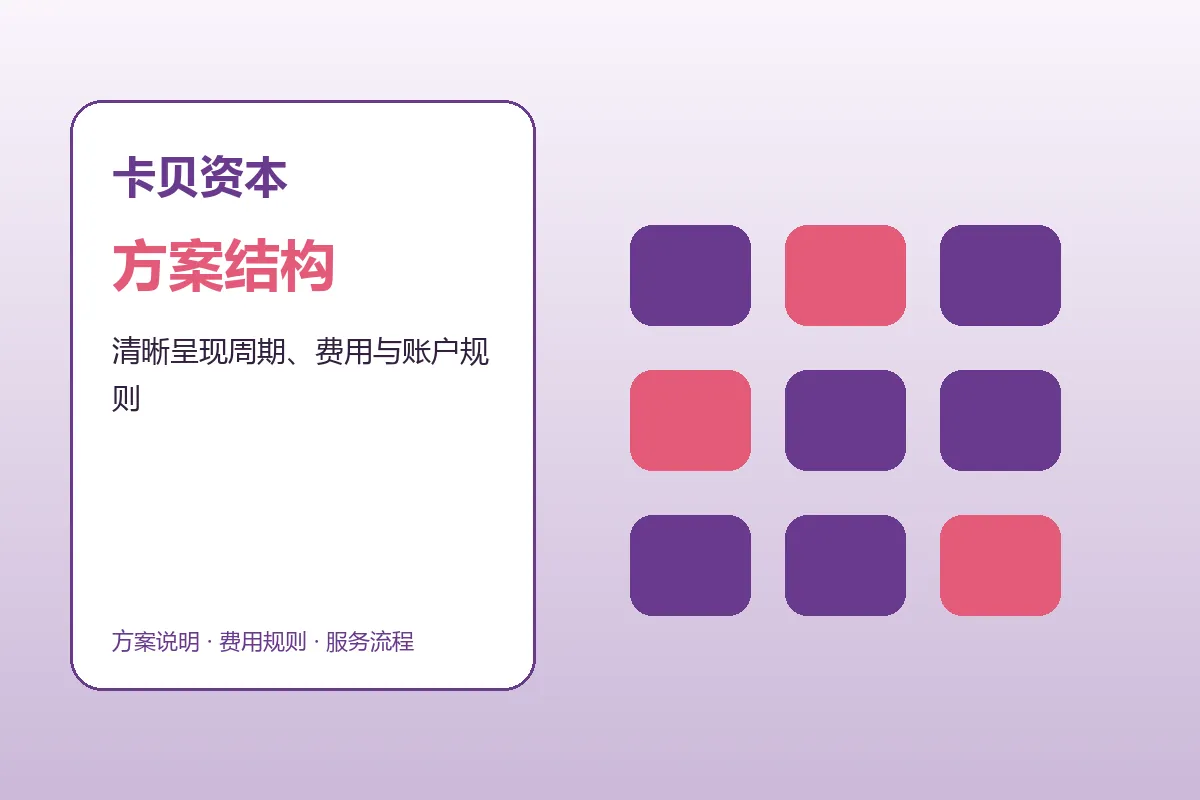卡贝资本方案条件与服务结构示意